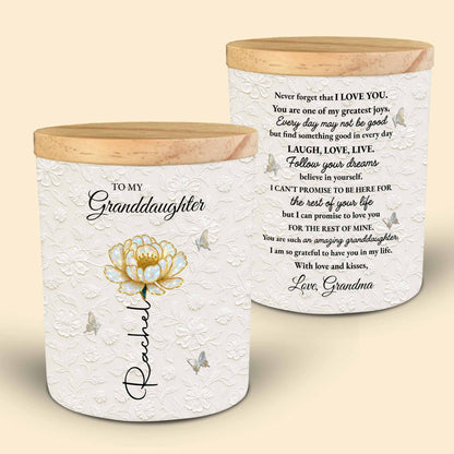 To My Granddaughter, Believe In Yourself, Flower And Butterflies