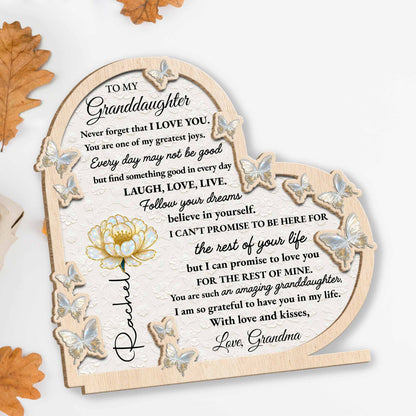 To My Granddaughter, Butterflies And Flowers