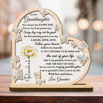 To My Granddaughter, Butterflies And Flowers