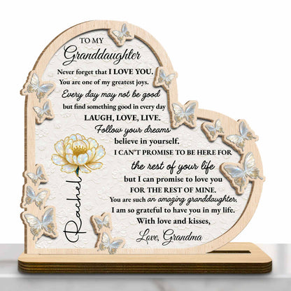 To My Granddaughter, Butterflies And Flowers