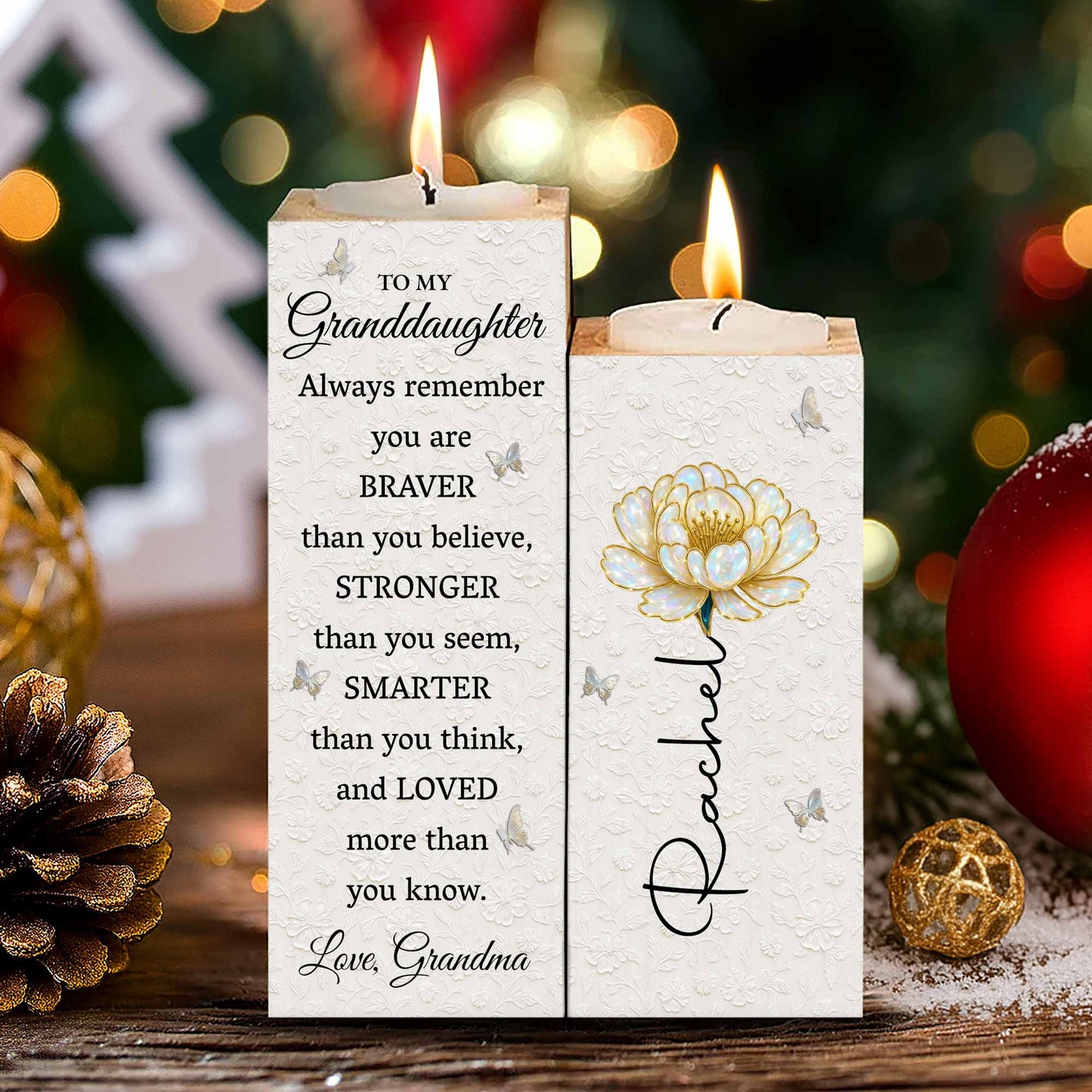 To My Granddaughter, Always Remember, Flower And Butterfly Design