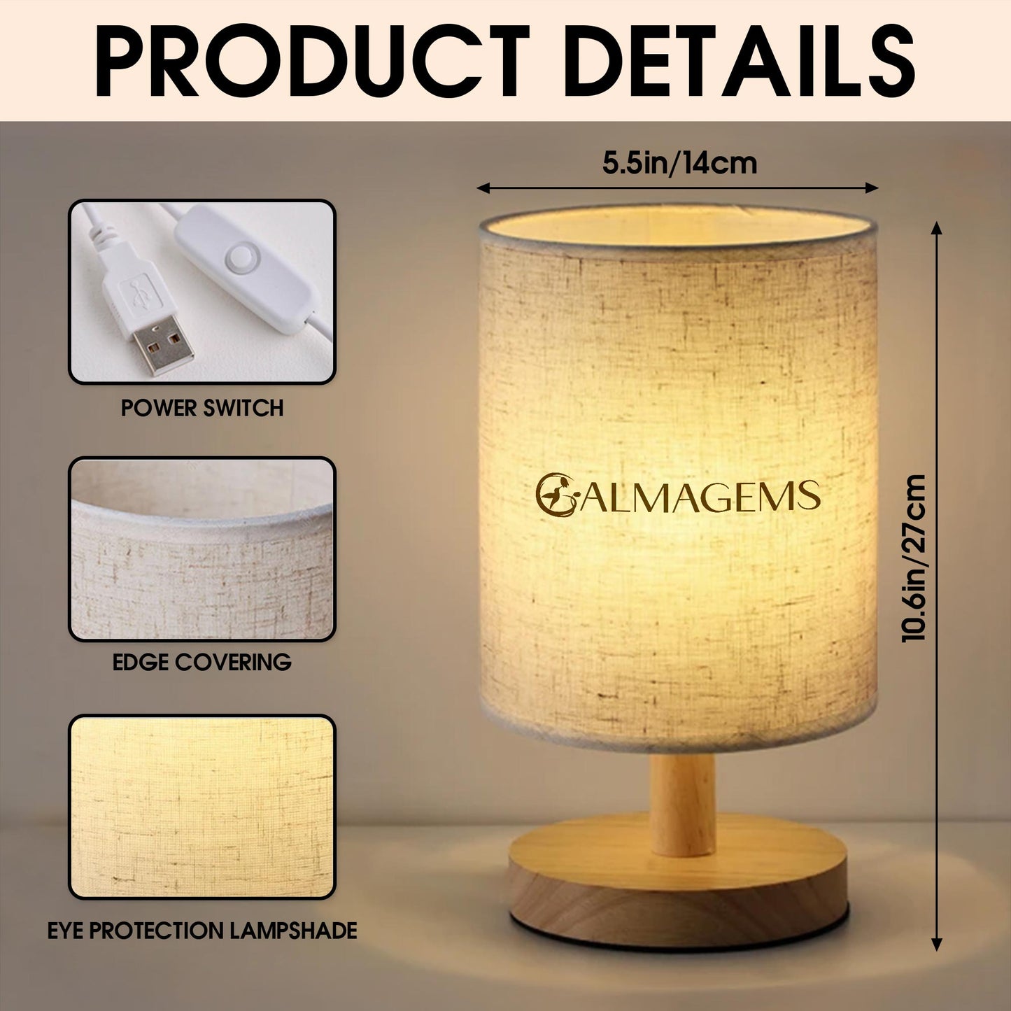 To My Granddaughter, Always Remember You Are Brave And Loved - Personalized Custom Fabric Lamp - GDT514_FLAMP