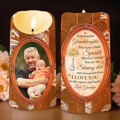 To My Beautiful Granddaughter, Shining Star, Flowers And Butterfly