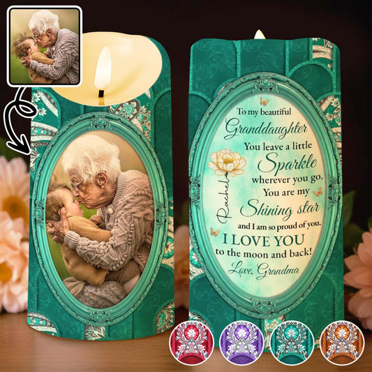 To My Beautiful Granddaughter, Shining Star, Flowers And Butterfly