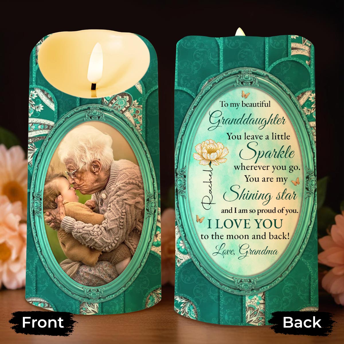 To My Beautiful Granddaughter, Shining Star, Flowers And Butterfly