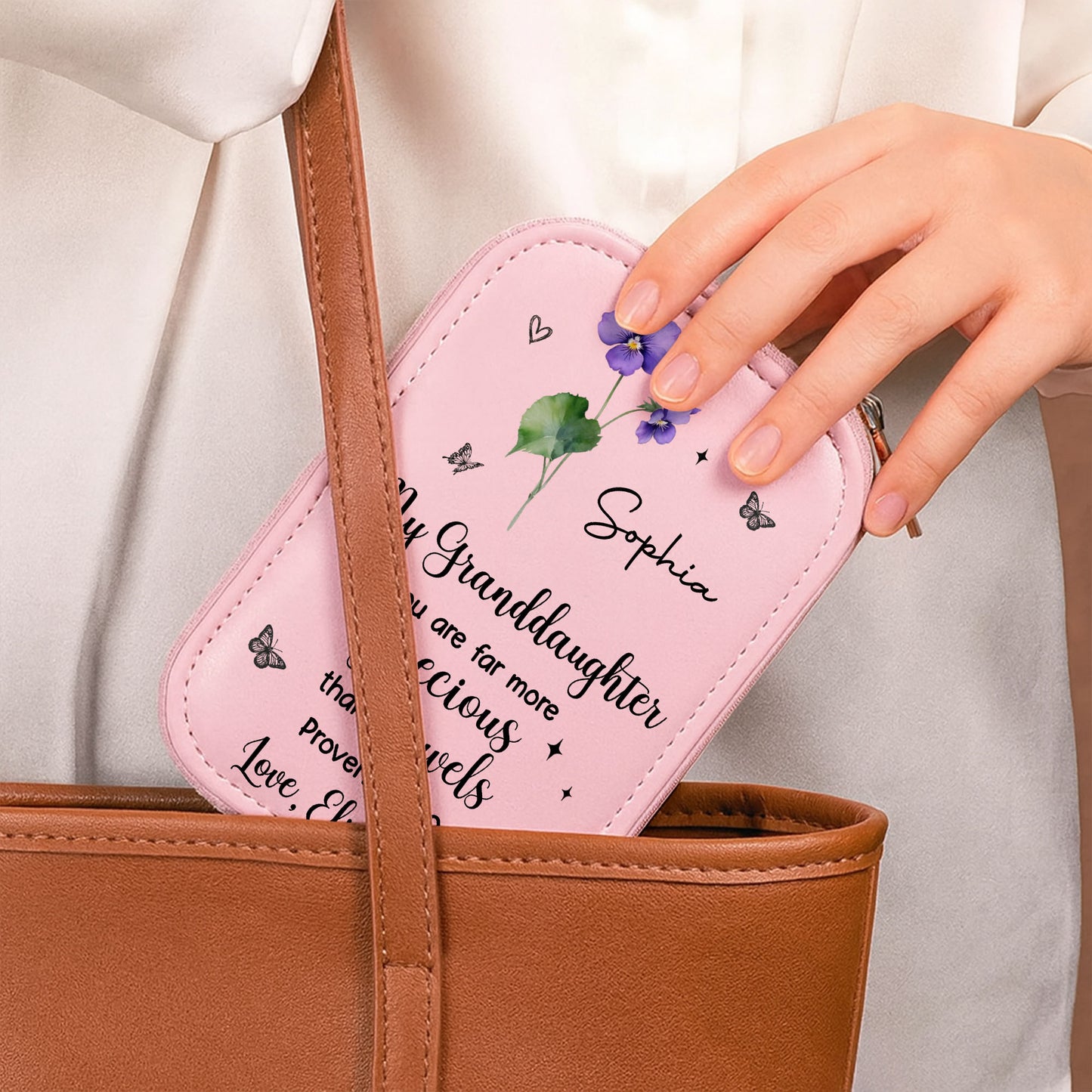 My Granddaughter, You Are Far More Precious, Flowers And Butterflies