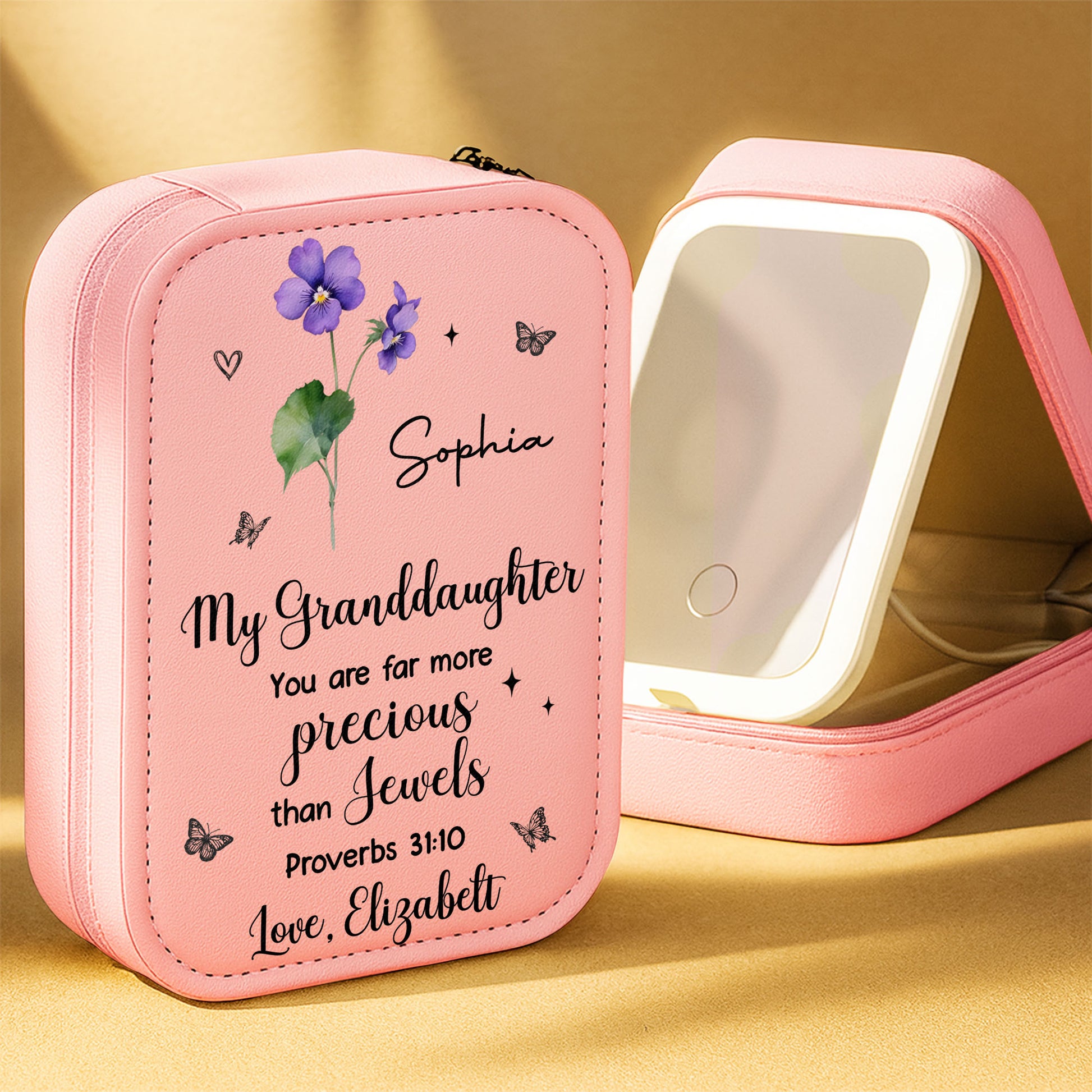 My Granddaughter, You Are Far More Precious, Flowers And Butterflies