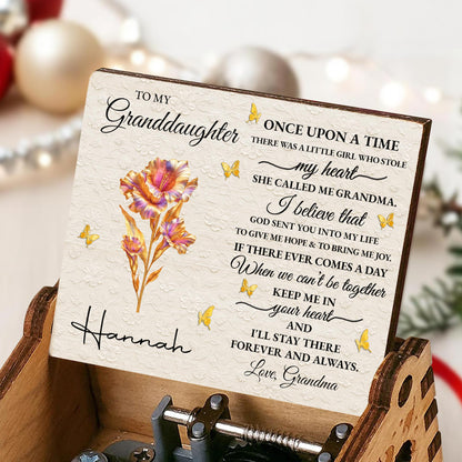 To My Granddaughter, Love Grandma, Flower And Butterflies