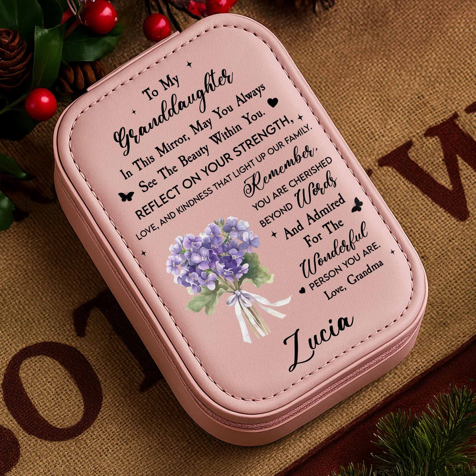 To My Granddaughter, Reflect On Your Strength, With Flowers