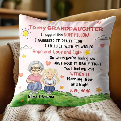 To My Granddaughter, Sun, Clouds, Hearts, Flowers