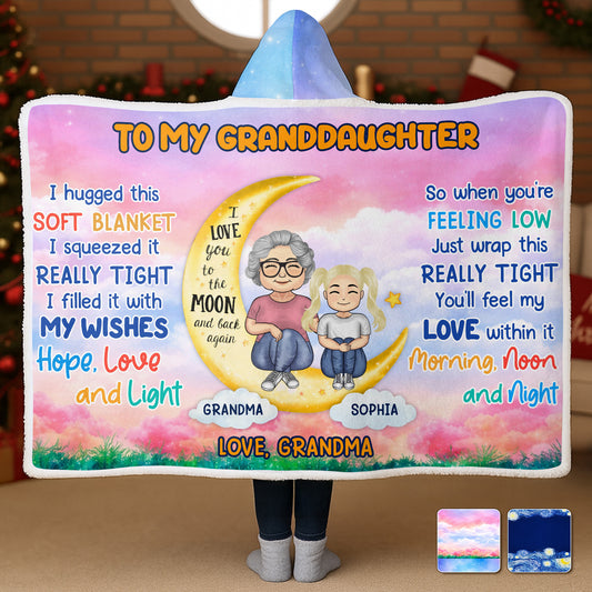 Loving Wishes For My Granddaughter Featuring Moon And Stars