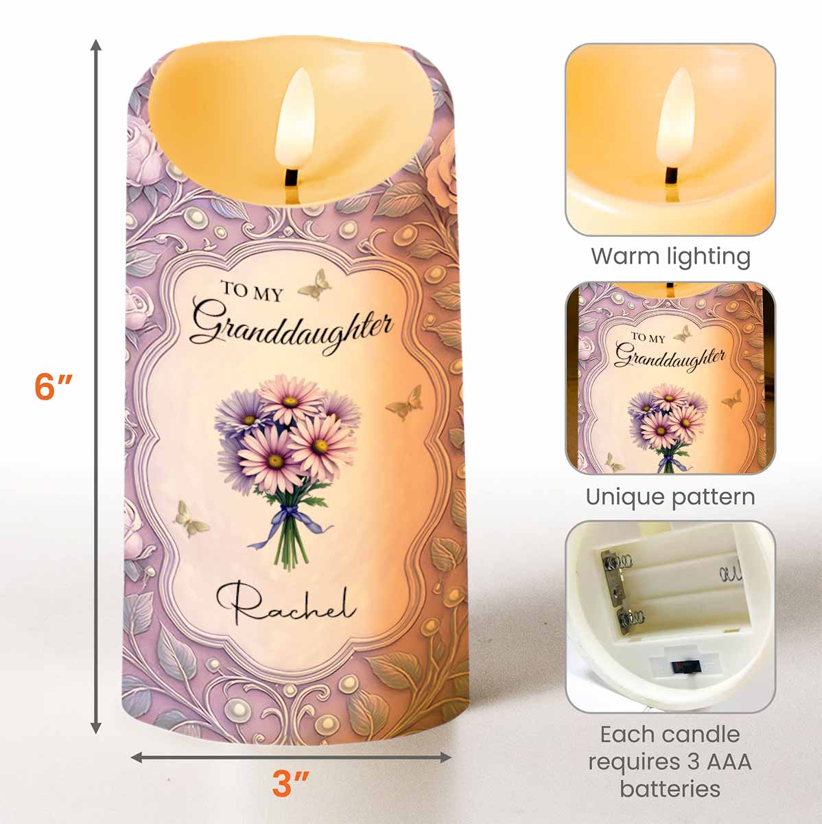 To My Granddaughter, Remember I Love You, Flowers and Butterflies