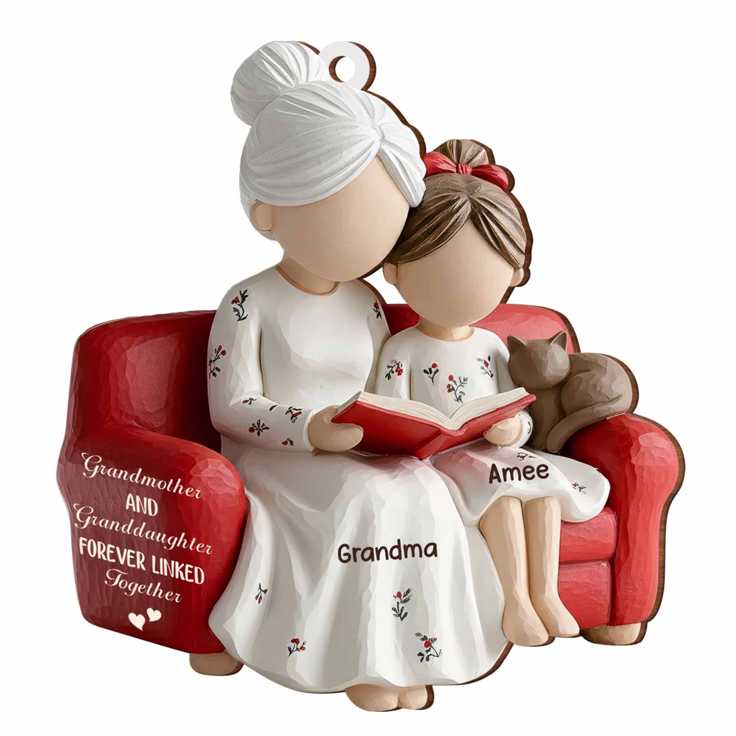 Grandmother And Granddaughter Forever Linked Together, Armchair And Book