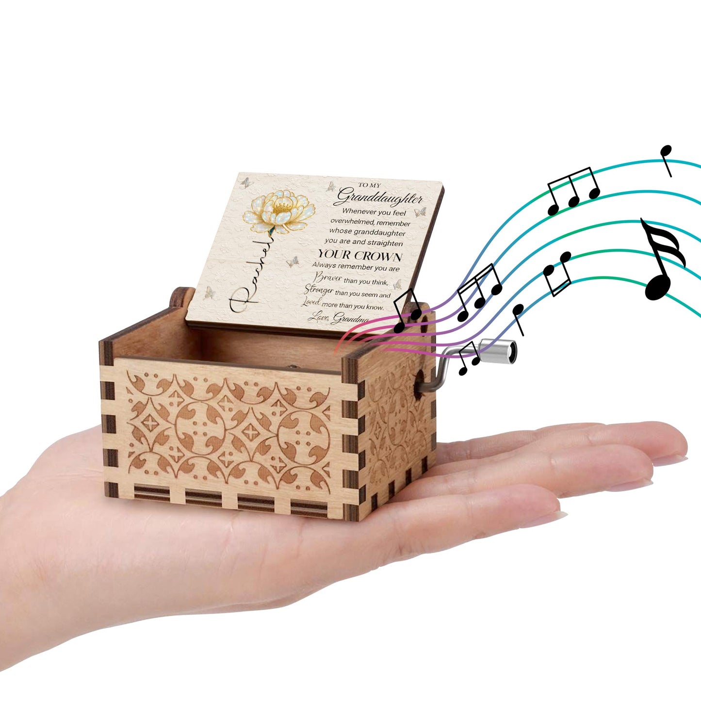 To My Granddaughter, Remember Your Crown, Flower and Butterflies