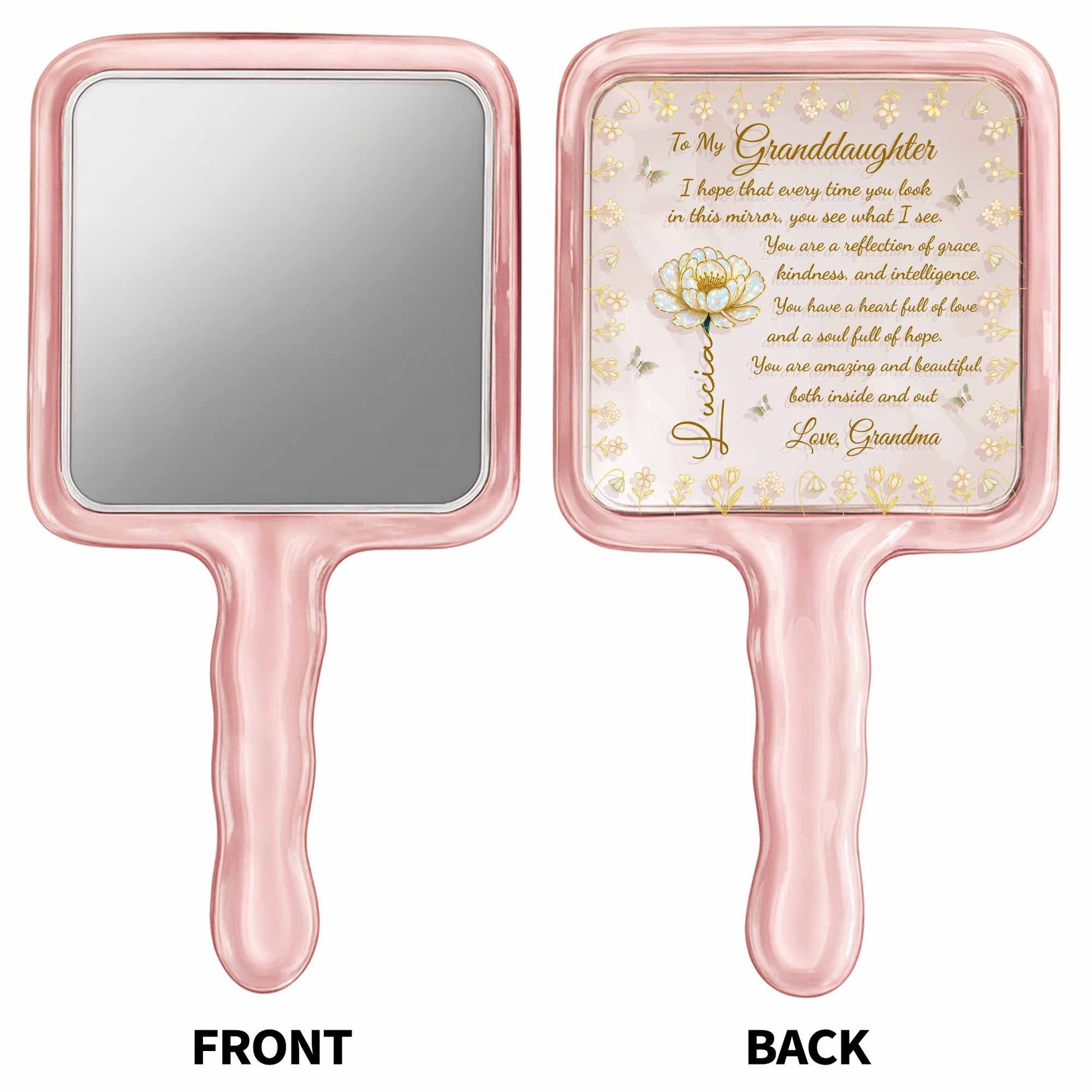 Reflection of Grace and Intelligence, Florals and Swirls Design