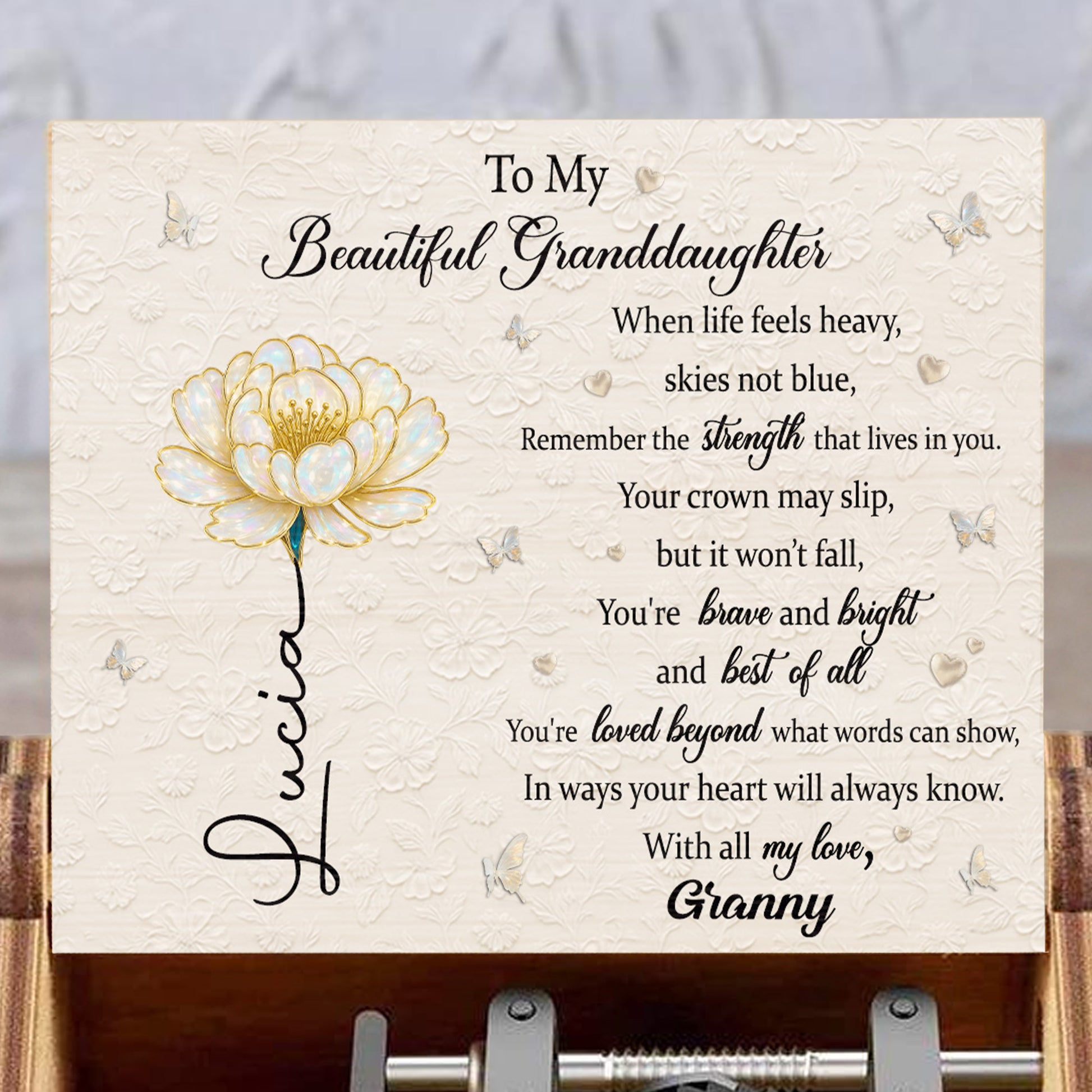 To My Beautiful Granddaughter, Strength And Love