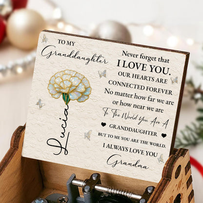 To My Granddaughter, Flower And Butterfly Design