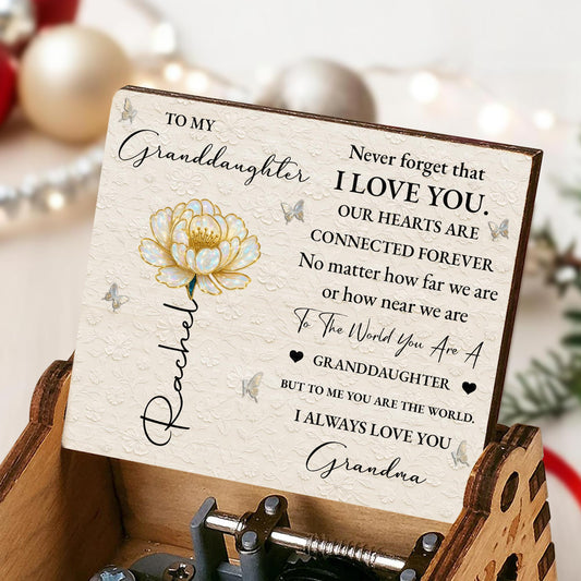 To My Granddaughter, Flower And Butterfly Design