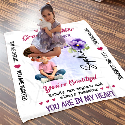 To My Granddaughter, You Are Special, Girl And Flowers