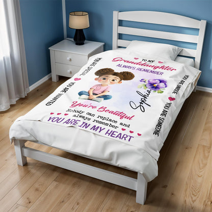 To My Granddaughter, You Are Special, Girl And Flowers