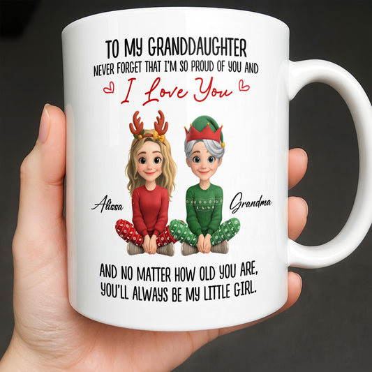To My Granddaughter, Proud And Loving Message With Christmas Outfits
