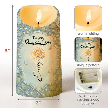 To My Granddaughter, Shine Like The Brightest Star - Personalized Custom LED Candle - GDT529_LECA