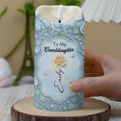To My Granddaughter, Shine Like The Brightest Star - Personalized Custom LED Candle - GDT529_LECA