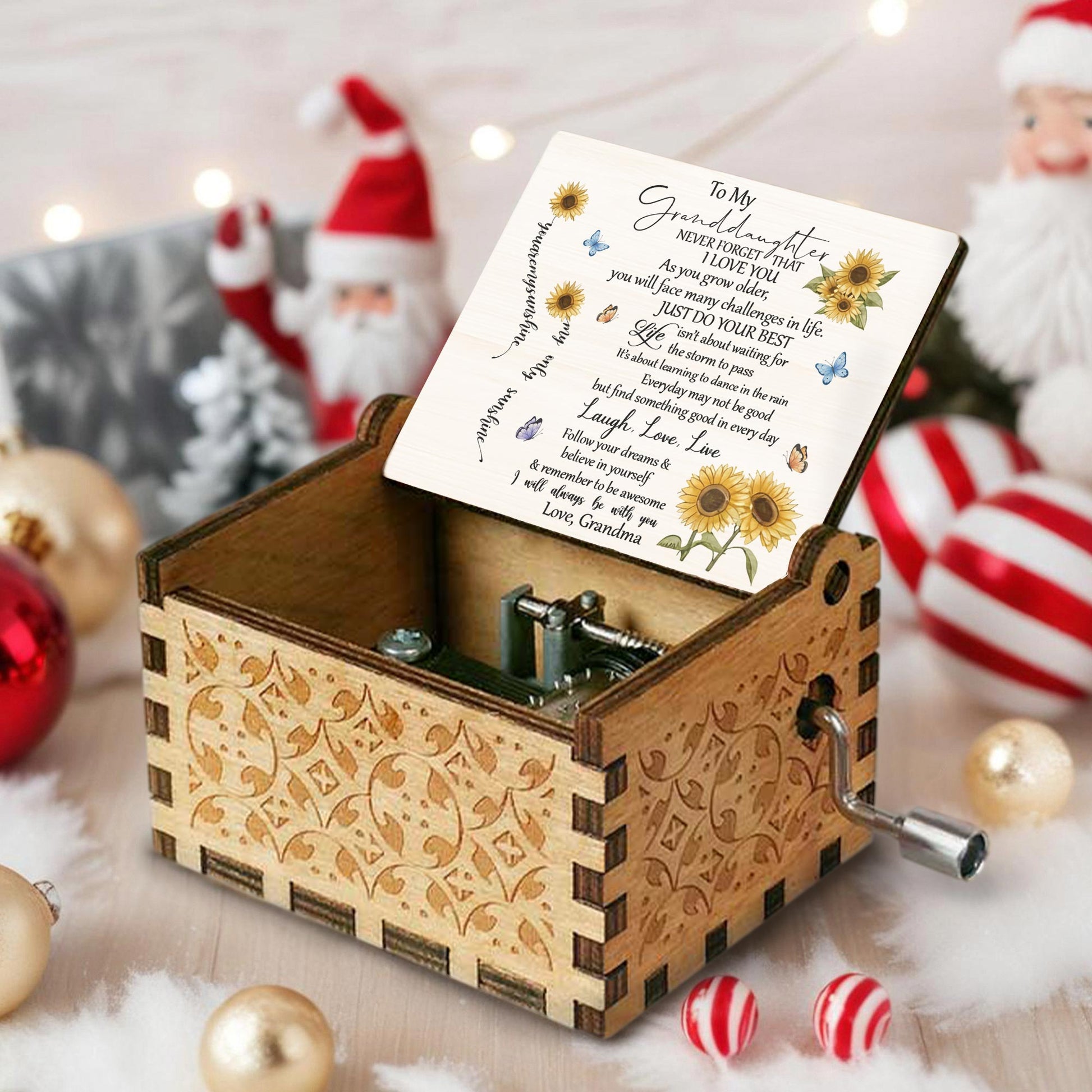 To My Granddaughter, Sunflowers And Butterflies