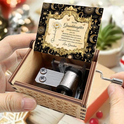 To My Granddaughter, Always Remember You Are Braver, Flowers, Celestial Elements