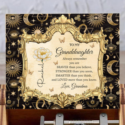 To My Granddaughter, Always Remember You Are Braver, Flowers, Celestial Elements