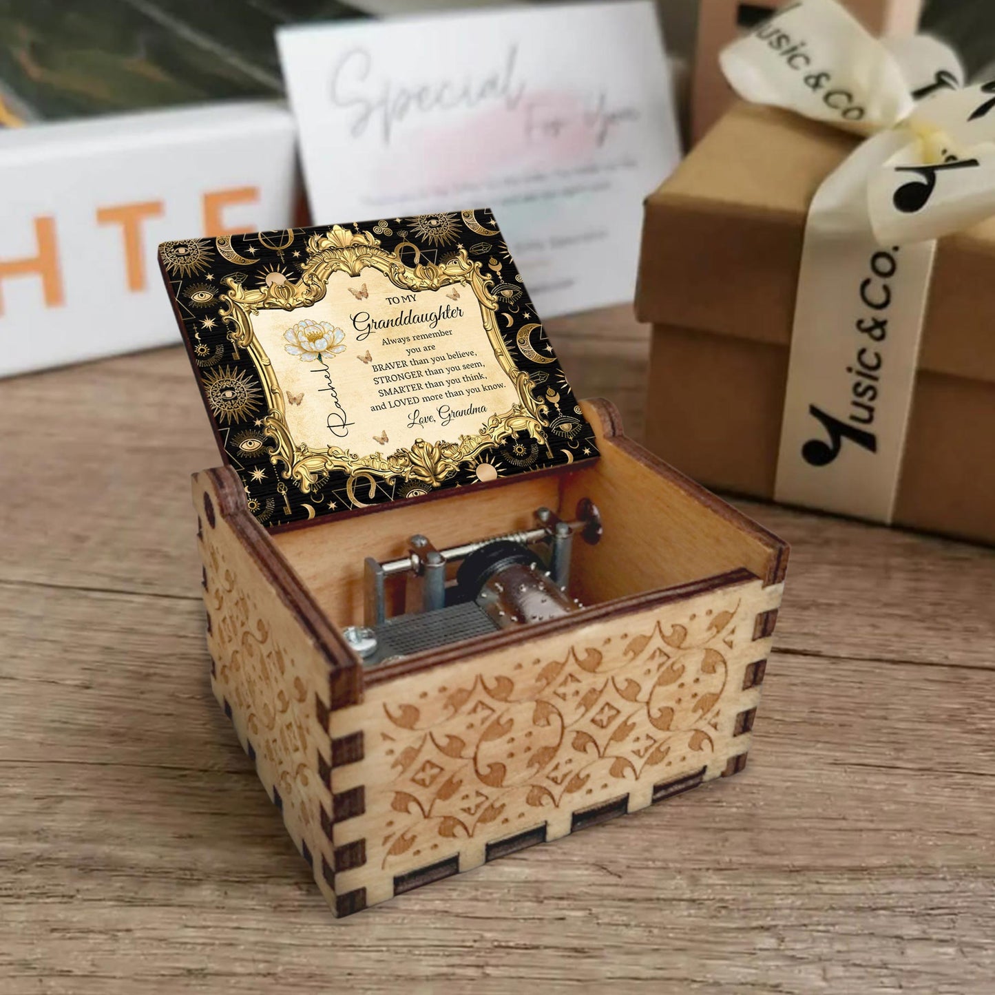 To My Granddaughter, Always Remember You Are Braver, Flowers, Celestial Elements