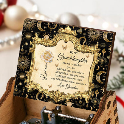 To My Granddaughter, Always Remember You Are Braver, Flowers, Celestial Elements