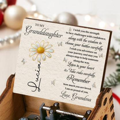 To My Granddaughter, Flower & Heartfelt Message