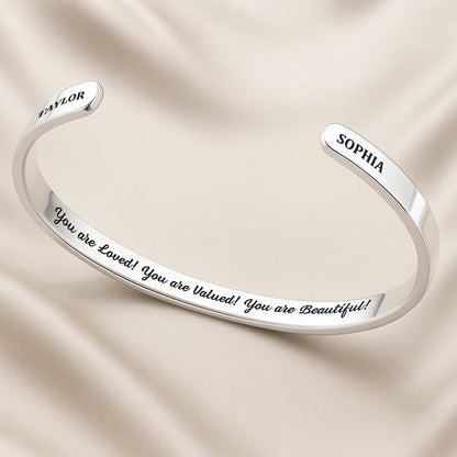 You Are Loved Valued Beautiful Bracelet With Roses And Lavender