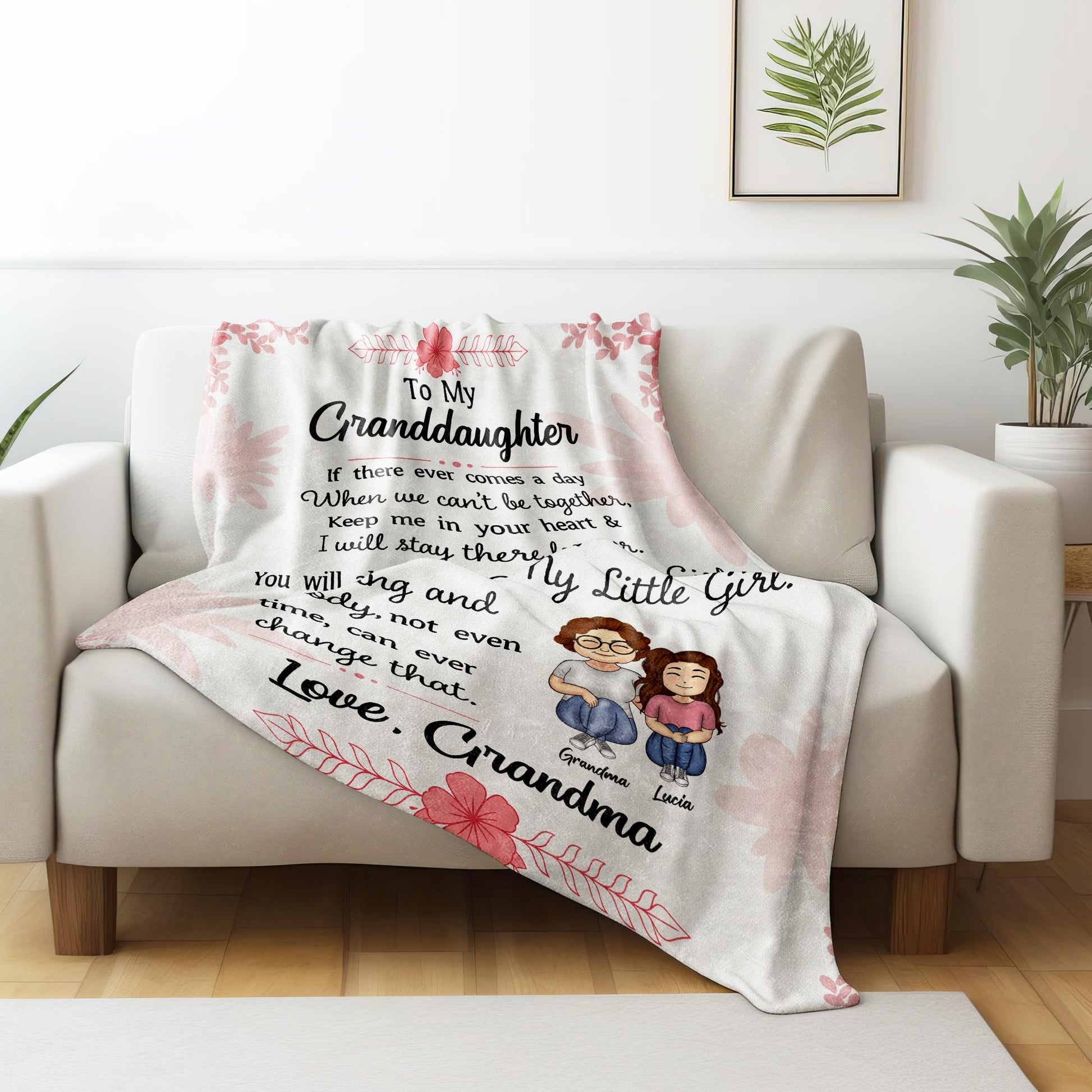 Always Be My Little Girl With Flowers And Love