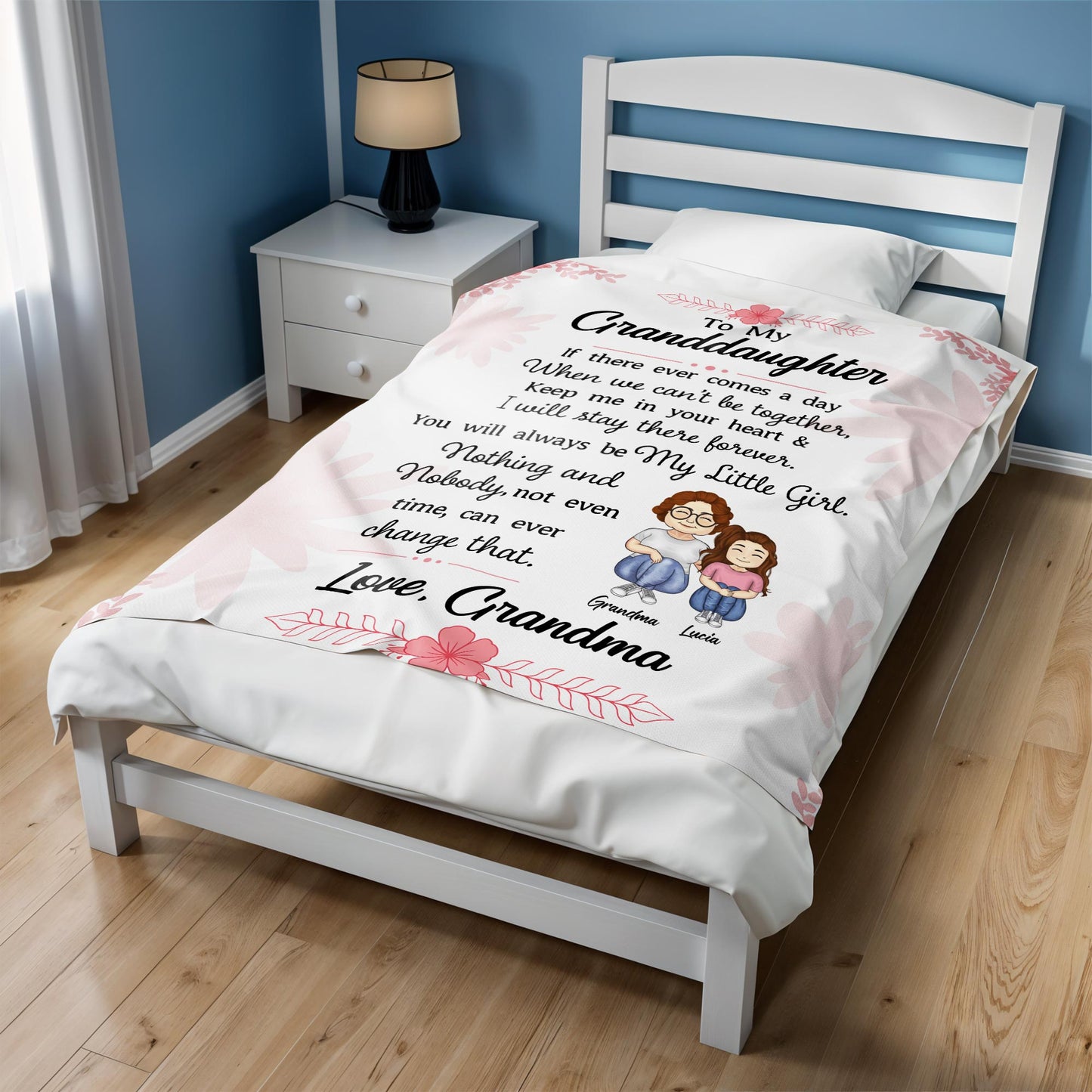 Always Be My Little Girl With Flowers And Love