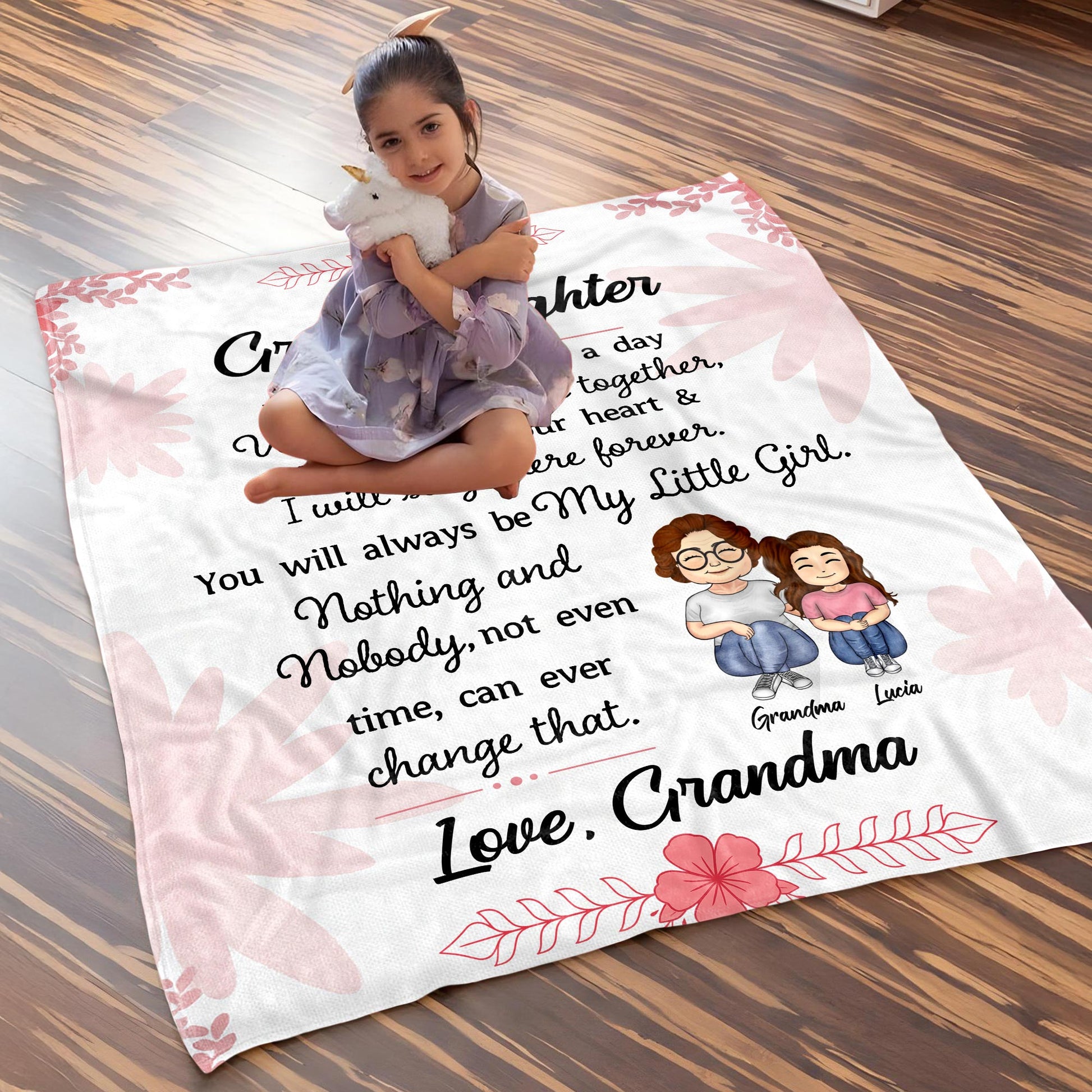 Always Be My Little Girl With Flowers And Love