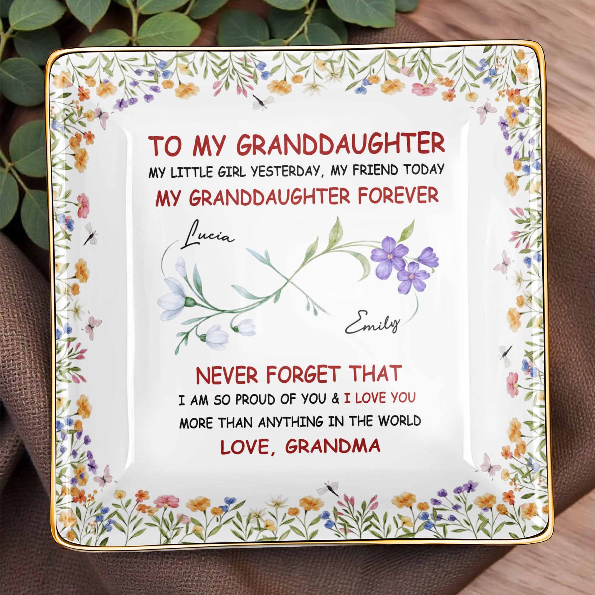 To My Granddaughter, Flowers, Love From Grandma
