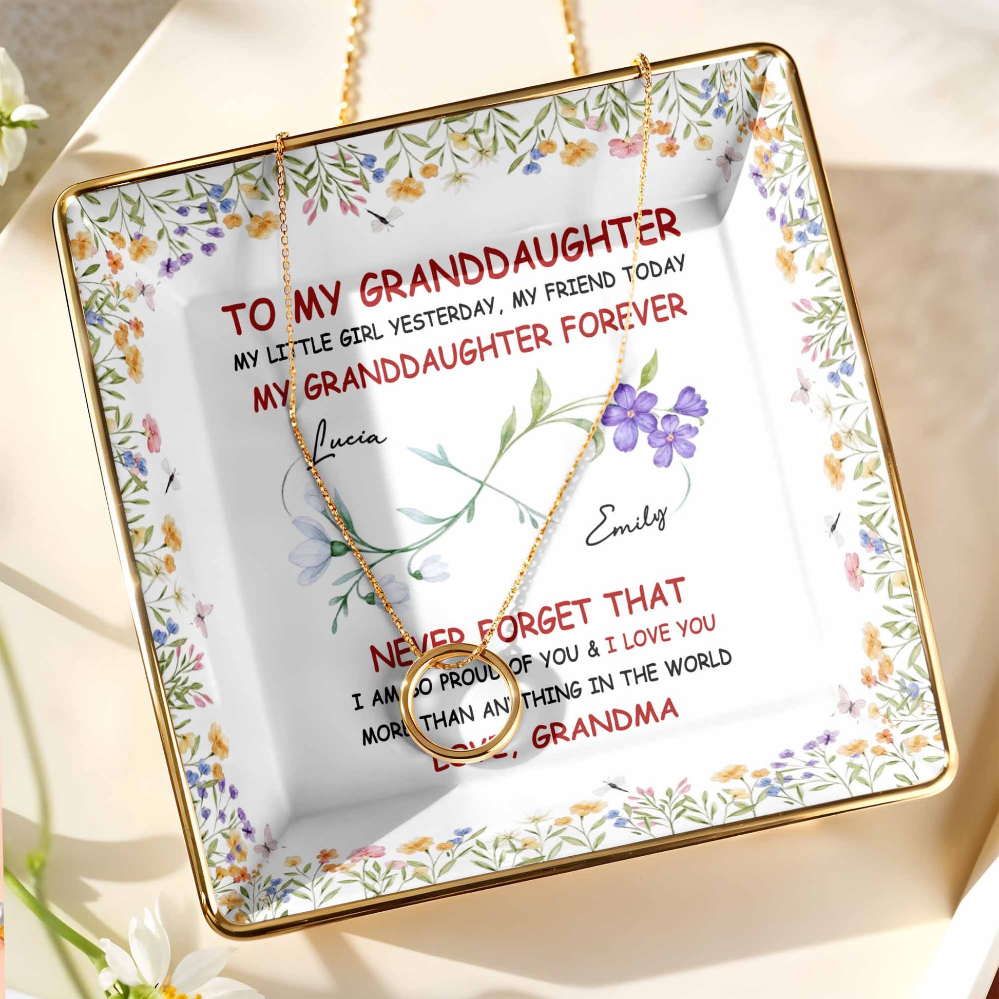 To My Granddaughter, Flowers, Love From Grandma