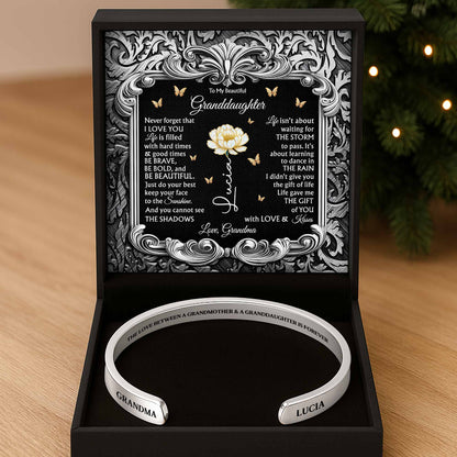 The Love Between A Grandmother & Granddaughter With Flower And Butterflies