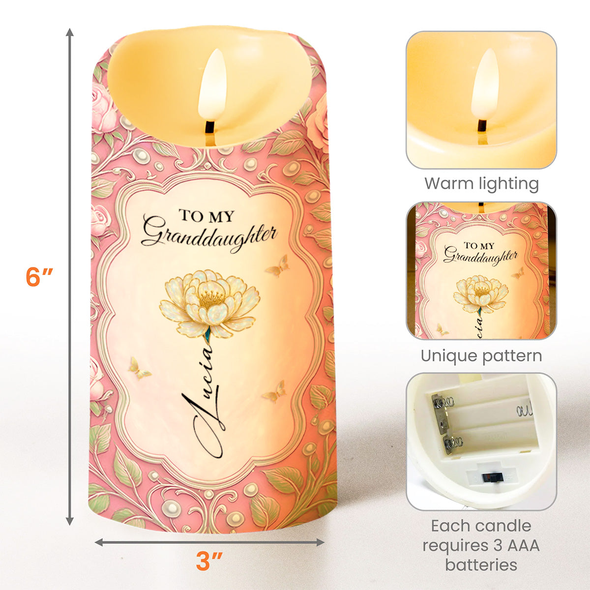 To My Granddaughter, Love Promised With Flowers And Butterflies