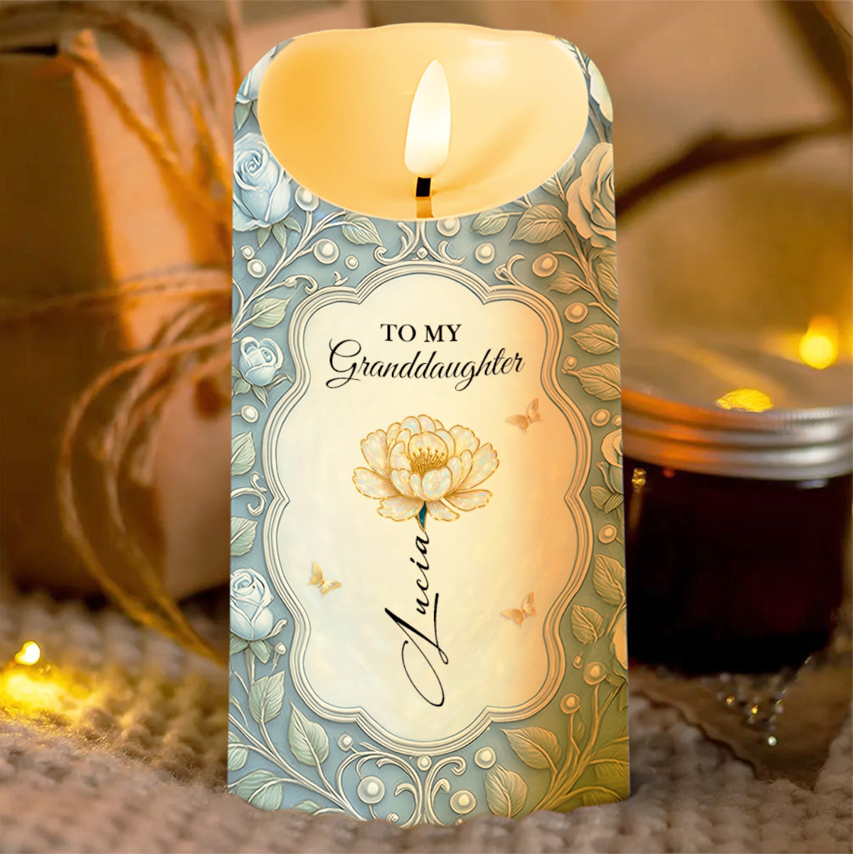 To My Granddaughter, Love Promised With Flowers And Butterflies