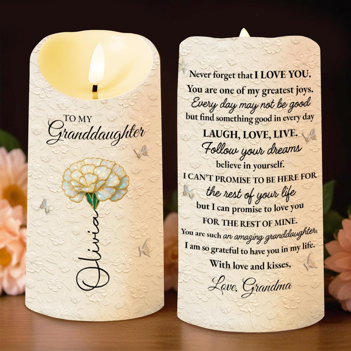 To My Granddaughter, Love And Floral Design