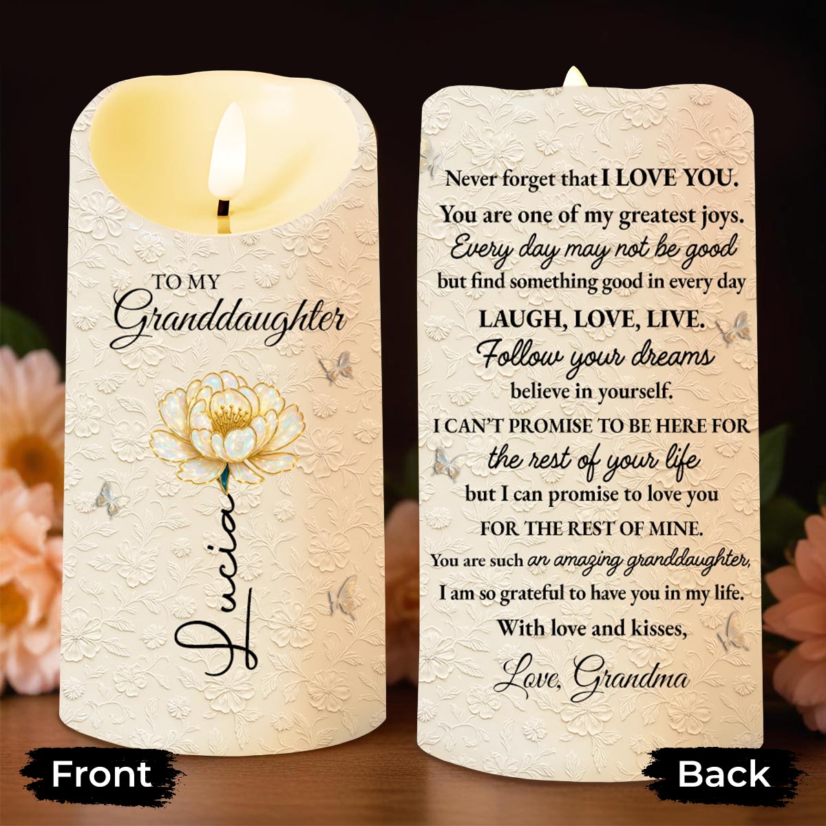 To My Granddaughter, Love And Floral Design