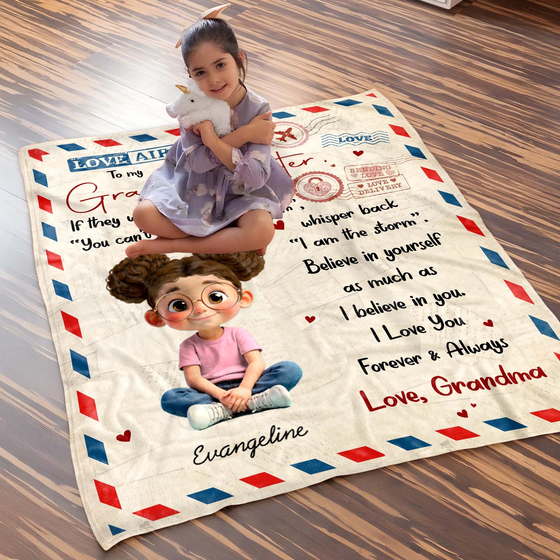 Love Air Mail To My Granddaughter Whisper Back I Am The Storm