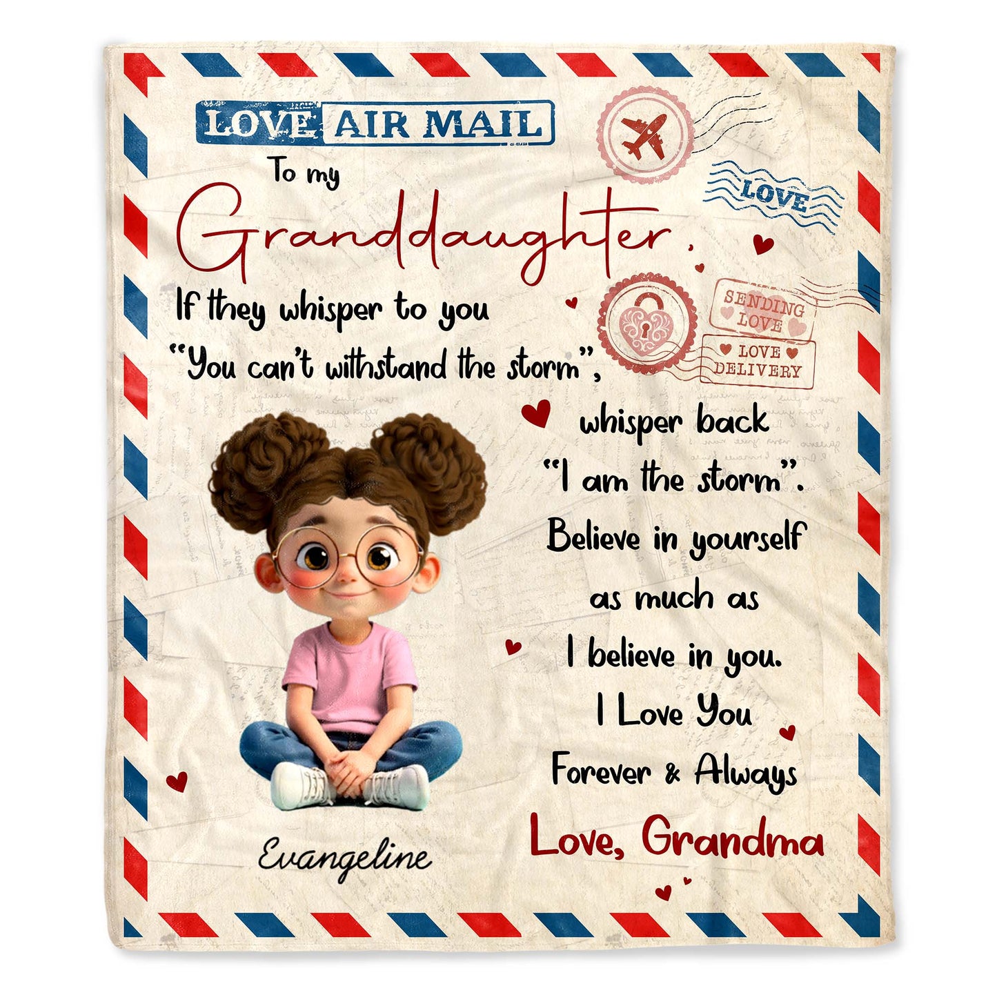 Love Air Mail To My Granddaughter Whisper Back I Am The Storm