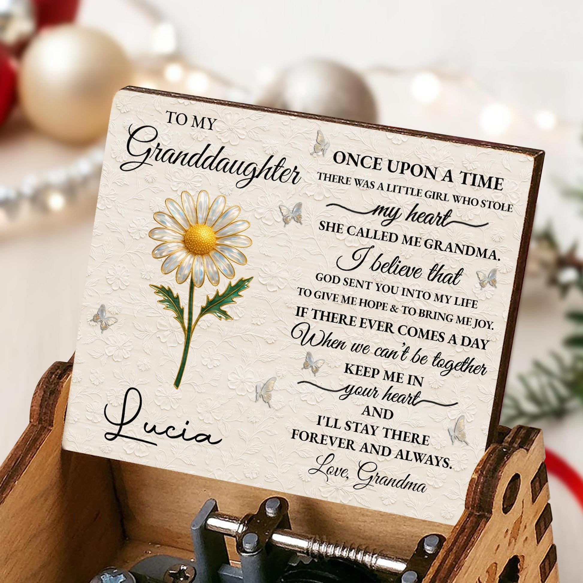 To My Granddaughter, Once Upon A Time, Daisy And Butterflies