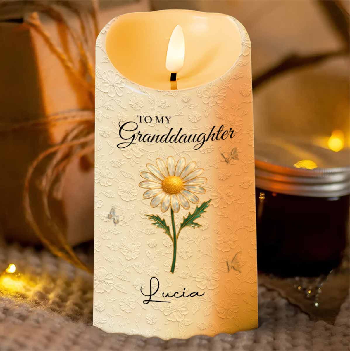 To My Granddaughter, Love Grandma, Beautiful Flower Design
