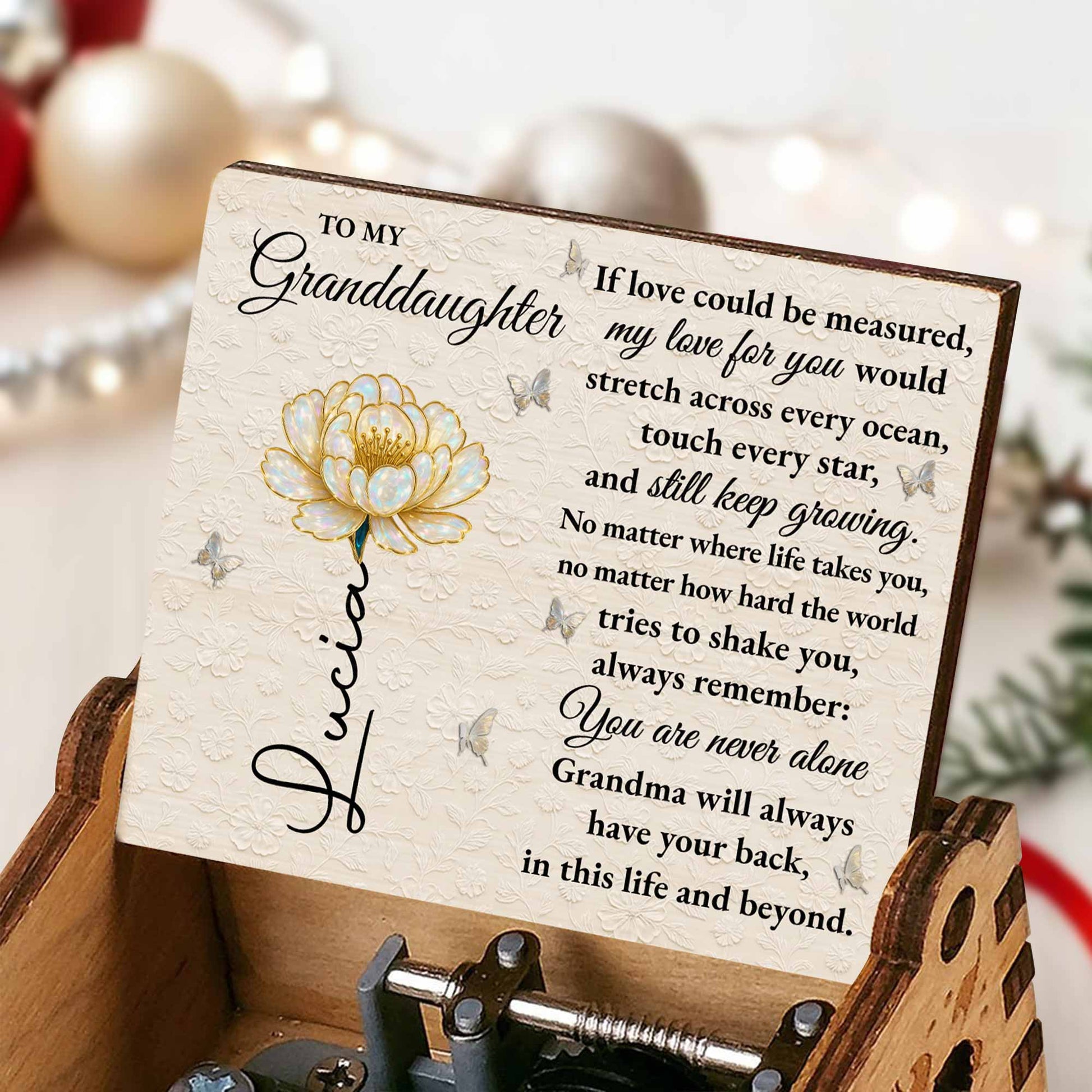 To My Granddaughter, Eternal Love Flower Design