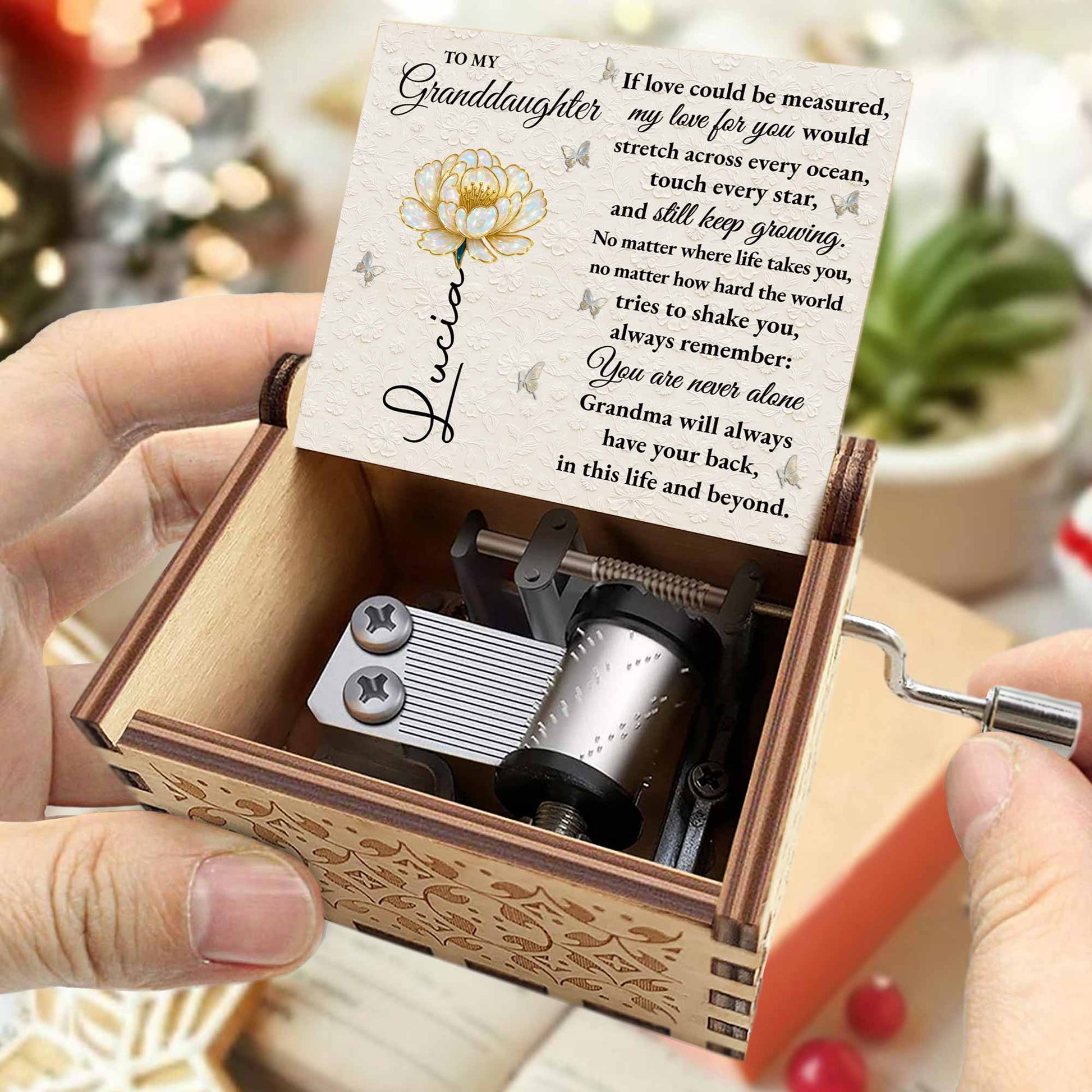 To My Granddaughter, Eternal Love Flower Design